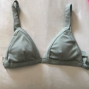 Women's Ribbed Triangle Bikini Top